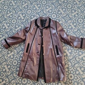 Purple leather Jacket